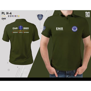 เสื้อโปโลEMR ชุดกู้ชีพ ชุดกู้ภัย งานปัก PL H-4