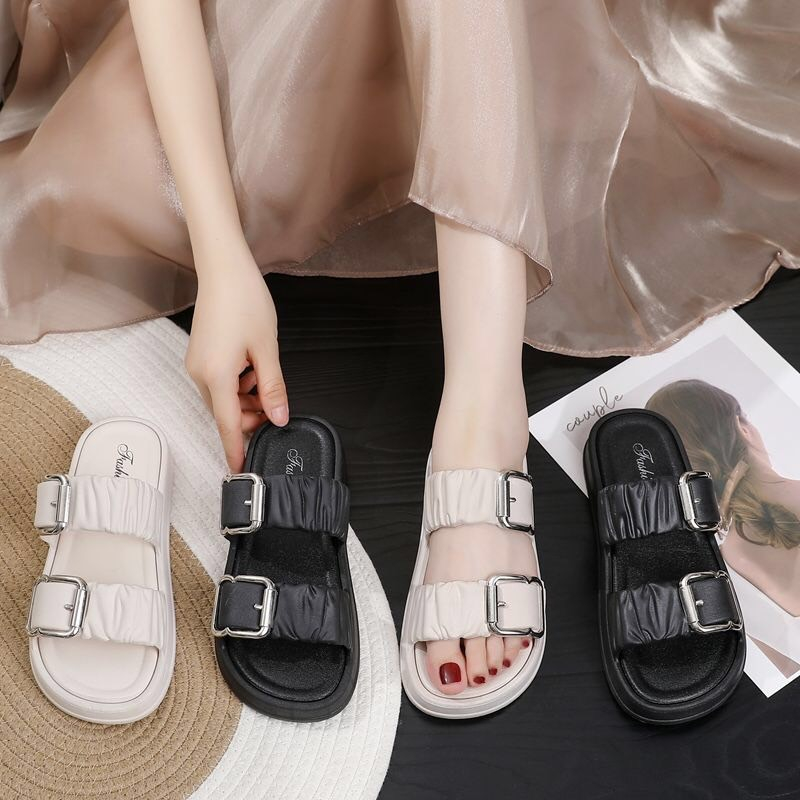 ส่งเร็วพร้อมส่ง รองเท้าแตะ แบบสวม เเฟชั่น สไตล์เกาหลี รุ่น 2288-3