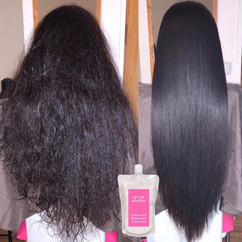 🌸ยืดผม20นาที ได้จากที่บ้าน ZiZ Super hair rebonding treatment 7in1 ทรีทเม้นท์ยืดผมเคราตินถาวรพร้อมบำรุง 7in1