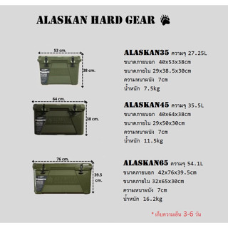 กระติกน้ำแข็ง ถังน้ำแข็ง ถังแช่น้ำแข็ง ALASKAN HARDGEAR ( Cooler box Premium Grade )