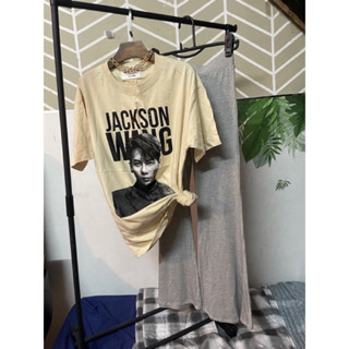 เสื้อยืดลายพี่แจคทรงโอเว่อไซ้ ทีมหวัง แจ็คสันหวัง jackson wang