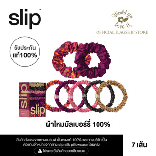 SLIP (สลิป) SUPER BLOOM MEGA SET ยางรัดผมผ้าไหมมัลเบอร์รี่ จำนวน 7 เส้น ของเเท้ 100 %