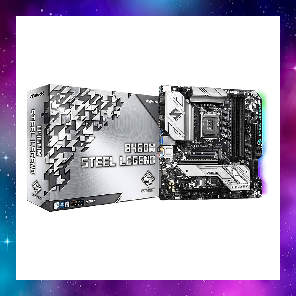 MAINBOARD (เมนบอร์ด) 1200 ASROCK B460M STEEL LEGEND GEN10-11 ใช้งานปกติ