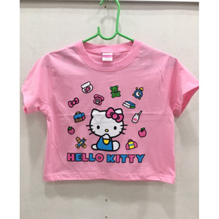 🌈💕😍มาใหม่รับหน้าฝน🌈เสื้อยืดคิตตี้ เสื้อครอปkitty ลายน่ารัก สีสวยค่ะ💕😍🌈