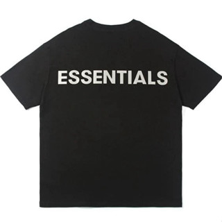 ESSENTIALS BACK LOGO 3M REFLECTIVE TEE (BLACK)