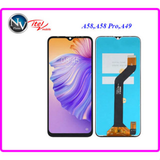 จอ LCD.itel A58,A58 Pro,A49,Spark 8,Smart 6 itel A58,A661W,A58 Pro,A49,A661L infinix Smart 6,X6511 Tecno Spark 8,KG6,KG6