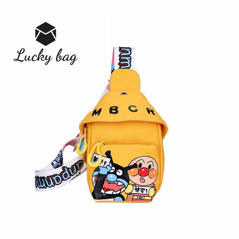 กระเป๋าเป้เด็กและเด็กผู้ชายที่นิยมในโลกออนไลน์กระเป๋าใบเล็กสำหรับเด็กหญิงกระเป๋าคาดอกผ้าใบสะพายข้างสไตล์ตะวันตกน่ารักแฟช