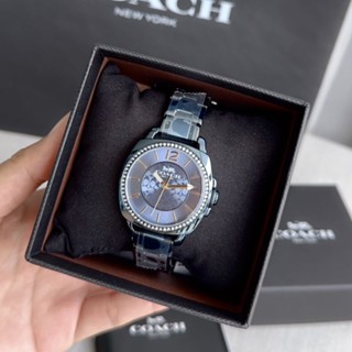 ⌚⌚💙NEW COACH BOYFRIEND WOMENS WATCH,  
นาฬิกาผู้หญิง ตัวเรือนสีน้ำเงิน หน้าปัดขนาด 34MM.