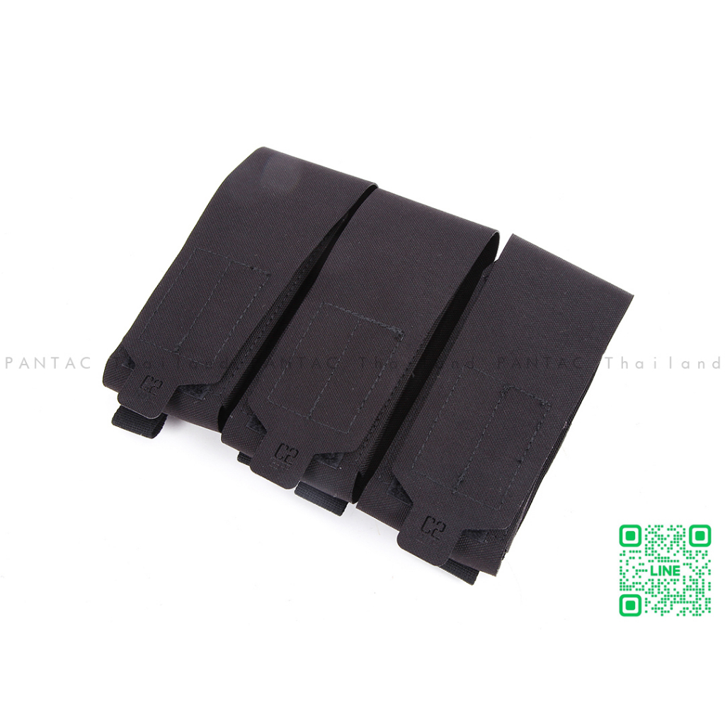 ซองโหลดแม็ก ปี น ยาวขนาด 556 แบบ 3 ช่องจาก Pantac Industries รุ่นC2 Stiff Series Triple M4 Mag Pouch