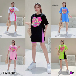 TwinsShopVip💗พร้อมส่ง TW16681 Set 2 ชิ้น เสื้อแขนสั้นคอกลม + กางเกงเลคกิ้งขาสั้น..