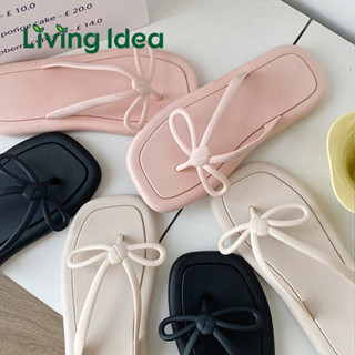 Living Idea : 🎀 รองเท้าแตะผูกโบว์ 🎀 หูคีบ รองเท้าลำลอง สไตล์สาวหวาน พื้นหนา นุ่ม สีสวยละมุน มี 3 สี สวยมาก