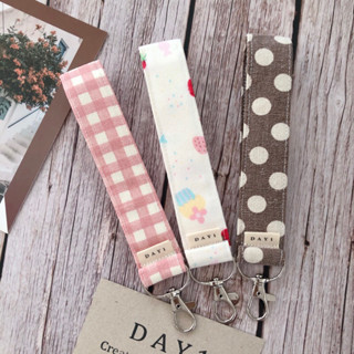 DAY 1 fabric wristlet keychain พวงกุญแจคล้องข้อมือ