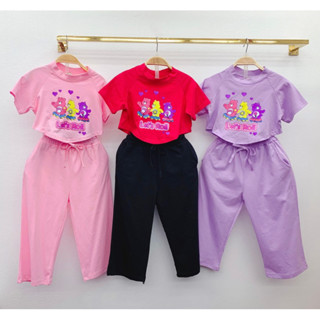 EB แคร์แบร์ 🧸เซทหมี Carebear 🧸 ผ้า คัตต้อน เซท 2 ชิ้น เสื้อ กางเกง 🥞