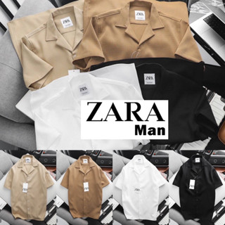 Zara Man Shirt 👨🏻 เสื้อเชิ้ตแขนสั้น Zara พร้อมส่ง 4 สี ร้านค้าจัดส่งไว