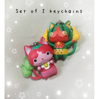 👻Yokai keychains 🔐พวงกุญแจ 🍓ตุ๊กตาห้อยกระเป๋า กาชาปอง อนิเมะ  🍉ตุ๊กตาผลไม้ โยไค โยไควอช