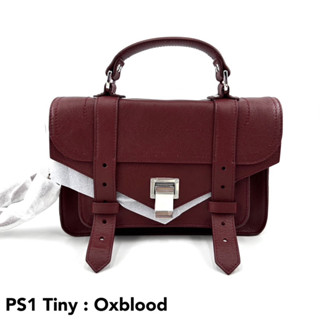 Proenza Schouler PS1 tiny ไทนี่ กระเป๋า สะพายข้าง โพรเอนซ่า ของแท้ หนังแท้ ฟ้า ชมพู แบรนด์เนม ถือ หนัง