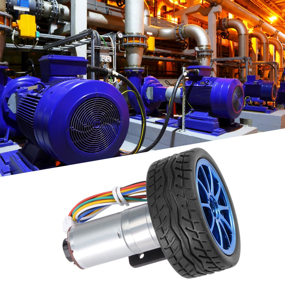 JGA25-371 มอเตอร์ไฟฟ้า, อุปกรณ์เครื่องจักร มอเตอร์เกียร์ Diy Encoder พร้อมตัวยึด 65 มม. สําหรับสมาร์ทคาร์หุ่นยนต์ Dc12V