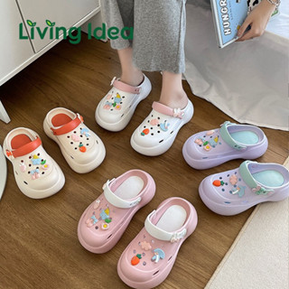 Living idea   รองเท้าหัวโตผู้หญิง  แบบสวม  ใส่สบายเท้า