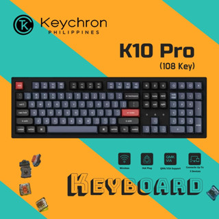 【ส่งในไทย/ของแท้💯%】Keychron K10 Pro Hotswap RGB Wireless Pro QMK/VIA Keyboard คีย์บอร์ดมีสาย 100% 108 คีย์