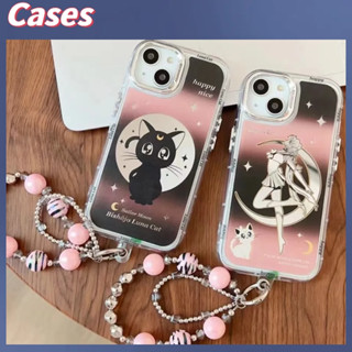 คูปองเคลม🎀เคสไอโ case for iphone 11 12 ลูน่าแมวดวงจันทร์สาวสวยน่ารัก เคส 14 13 12 11 pro max เคสโทรศัพท์เปลือกนิ่มกันก