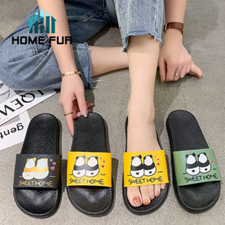 Home Fur รอเท้าเเตะเเบบสวม ลายหมีเเพนด้า ใส่สบายไม่ปวดเท้า พื้นนุ่ม สวมใส่สบาย กันลื่น