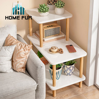 Home Fur โต๊ะข้างโซฟา ชั้นหนังสือข้างโซฟา สไตล์มินิมอล วางต้นไม้ด้านบนได้