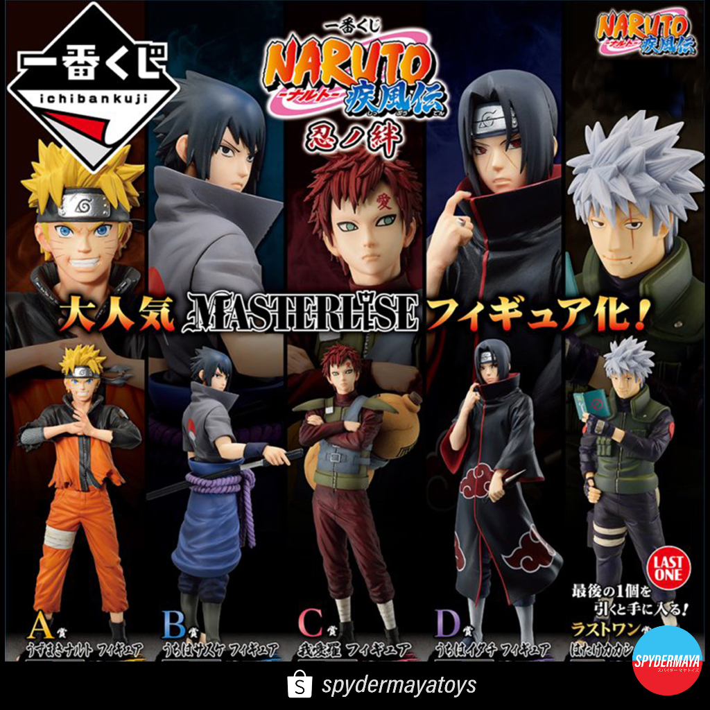 [Pre-Order] ฟิกเกอร์ Ichiban Kuji NARUTO Shippuden Shinobi no Kizuna - Naruto, Sasuke, Gaara, Itachi, Kakashi - Bandai