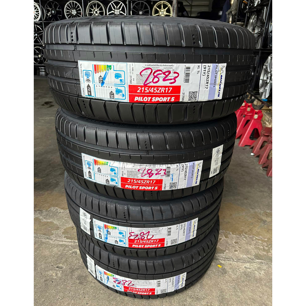 🔴 ยาง "#มิชลิน" Michelin Pilot Sport 5 215/45R17 ปี 23