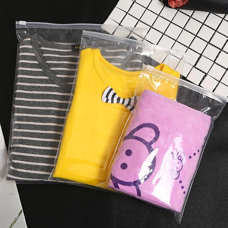 ถุงซิปรูด ซิปสไลด์ ถุงใส่เสื้อผ้า ใส่ของ แบบขุ่น/แบบใส/สีดำ/สีชา/หน้าใสหนังขุ่น(แพค48-52ใบ) thumbnail 8