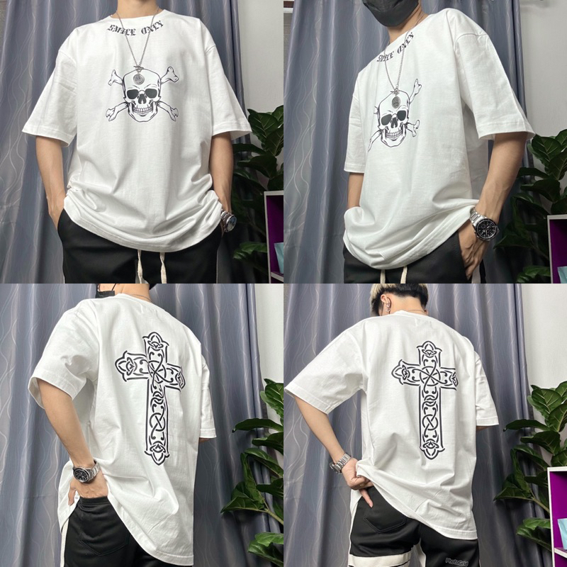 เสื้อยืดOversize SmileOnlyBrand cotton100%กางเขน