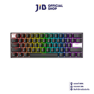 WIRELESS KEYBOARD (คีย์บอร์ดไร้สาย) FANTECH MAXFIT61 FROST WIRELESS (MK860) (BLACK) (OUTEMU RED SWITCH - RGB - EN/TH)