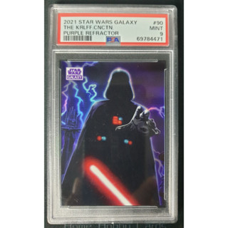 การ์ด 2021 Topps Chrome Star Wars Galaxy "The Karloff Connection" Purple refractor /25 PSA 9