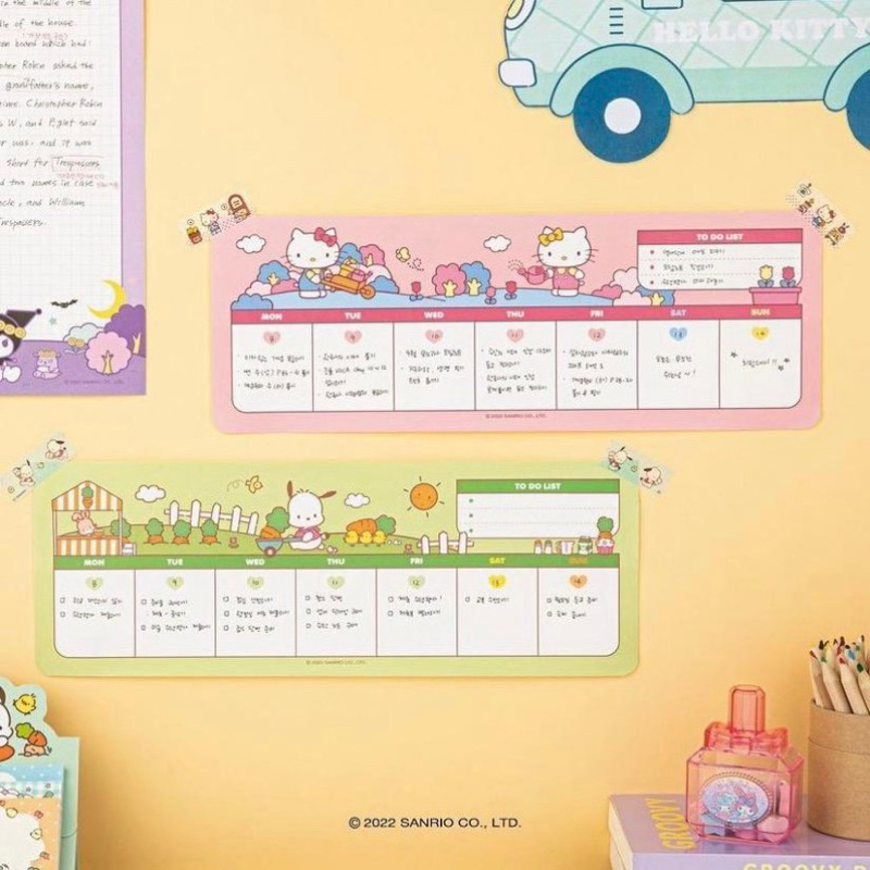 cutiepie - สมุดฉีกแพลนเนอร์ซานริ 50แผ่น ไม่มีกาว เล่มใหญ่ขนาด29.5x10.5ซม