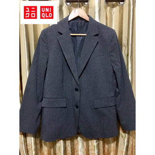 📌UNIQLO women’s gray stretch jacket blazer suit size XXL เบลเซอร์ สูท แจ็คเก็ต แบรนด์ยูนิโคล่ สีเทา สูทสีเทา สูททำงาน