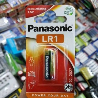 (แพคเกจ EU) ถ่าน Panasonic  LR1, N, UM5 1.5V alkaline แพคเดี่ยว จำนวน 1ก้อน ของใหม่ ของแท้