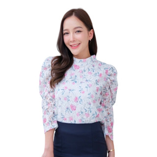 New เสื้อลูกไม้ลายดอกหลากสี