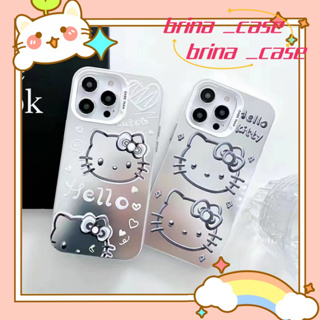 ❤️ส่งของขวัญ❤️ เคสไอโฟน 11 12 13 14 Pro Max HelloKitty ความนิยม แฟชั่น เรียบง่าย สาวน่ารักหัวใจ Case for iPhoneป้องกันกา