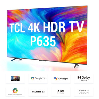 TCL แอลอีดีทีวี 43 นิ้ว (4K, Android TV) รุ่น 43P635