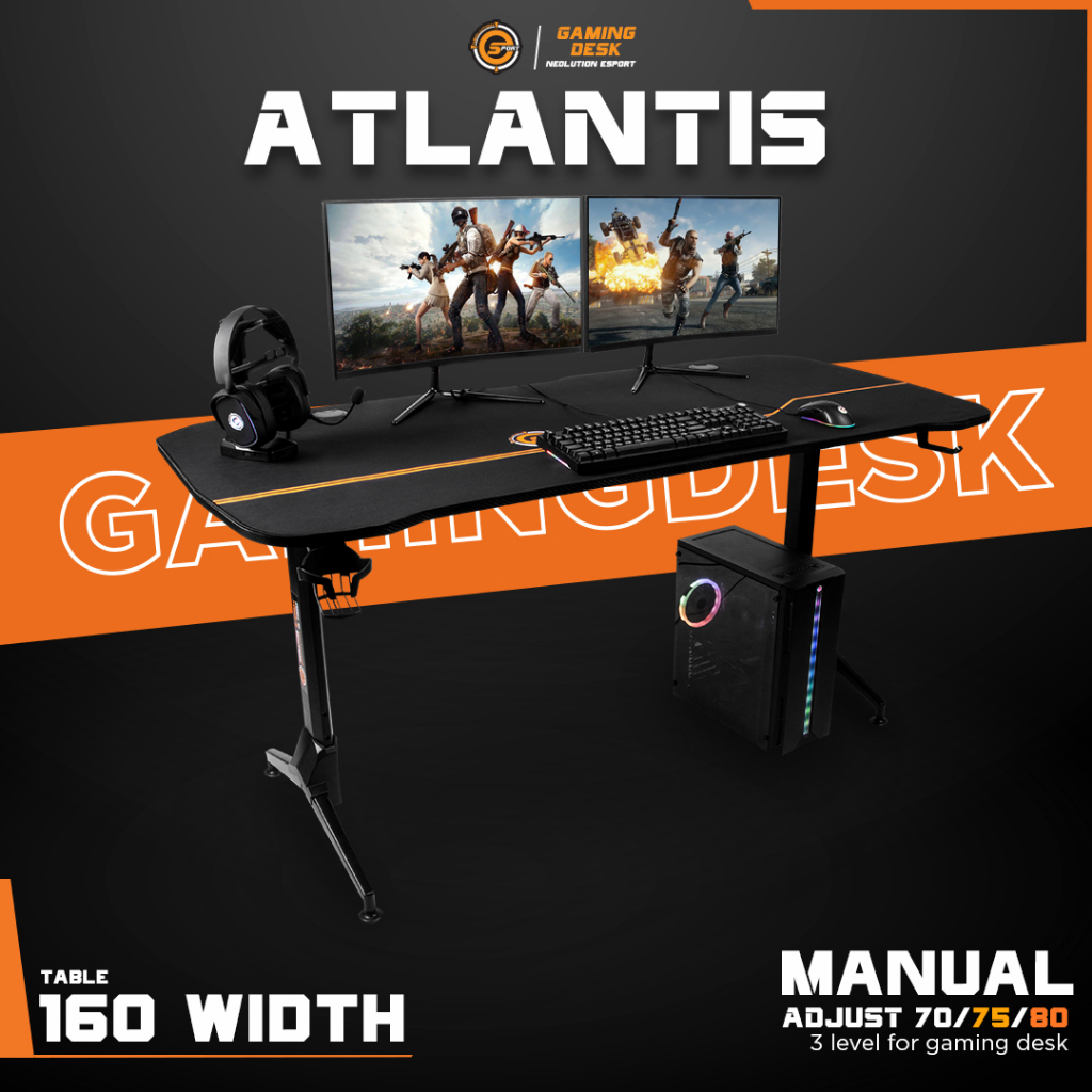 Neolution E-Sport Gaming Desk รุ่น ATLANTIS โต๊ะเกมมิ่ง โต๊ะเล่นเกมส์ขนาดใหญ่