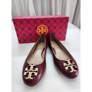 รองเท้าคัทชู รองเท้าส้นแบน ทอรี เบิร์ช Tory Burch Claire Ballet Tumbled Leather Flats US 6