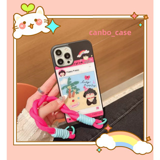 🎁ส่งของขวัญ🎁เคสไอโฟน สำหรับ 11 14 for iPhone Case 13 12 Pro Max แฟชั่น น่ารัก พร้อมสายห้อย กันกระแทก เคสนิ่ม เคสโทรศัพท์