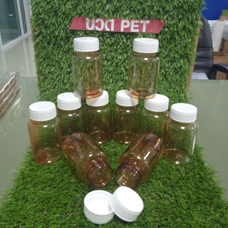 ** สินค้าขายตามภาพที่ลงขาย ** ขวดกลมใส่ยาเม็ดชนิด PET ขนาด 100 ml พร้อมฝาเกลียวสีขาว ( SET B  ) 1แพ็ค มี 10 ชุด