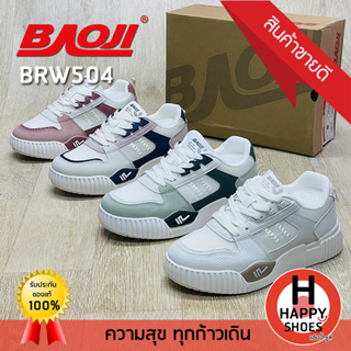 🚚ส่งเร็ว🚛ส่งด่วนจ้า ✨มาใหม่จ้า😆🧦🆓แถมฟรี!!!ถุงเท้าข้อสั้น1คู่👟รองเท้าผ้าใบหญิง BAOJI รุ่น BRW504 URBAN SOCIETY