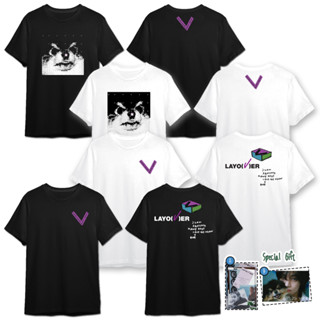 [NEW!!]​เสื้อยืดสกรีนลาย LayoVer V BTS Cotton100% สินค้าแฟนแมด