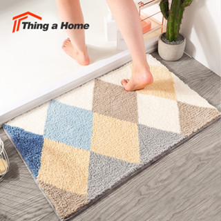 Thing a Home พรมเช็ดเท้า พรมห้องน้ำ Bath Mat ลายสวยหรู ขนาด 60 x 40 cm นุ่มสบายเท้า ปูพื้นตกแต่งบ้าน