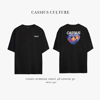 CASSIUS PREMIUM COTTON OVERSIZE เสื้อยืดสกรีนลาย พรีเมี่ยมadjust ดำ