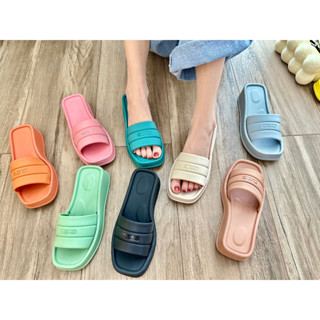 SHO-1228-B รองเท้าพาสเทล สีสันสนใส รองเท้าแบบสวม ใส่สบาย ajaygna1991