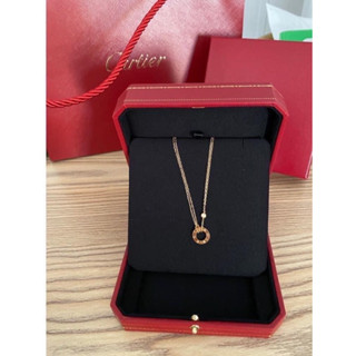 [พร้อมส่ง] Cartier สร้อยคอ โรสโกลด์ กล่องครบ