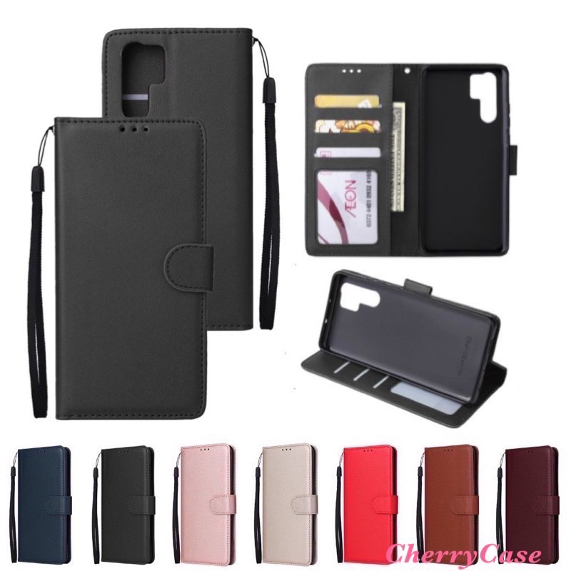 เคสหนังฝาพับ Huawei  P30/P30 pro /P20 p20 pro P10 P10 plus P9 P9 plus มีช่องใส่นามบัตร