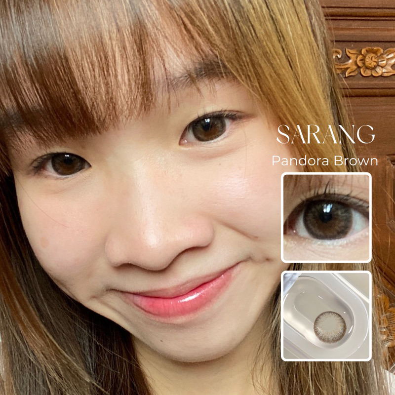 รุ่น Pandora Brown DIA 14.3 G.DIA 13.7  WATER 38 % คอนแทคเลนส์ รายเดือน ซารัง